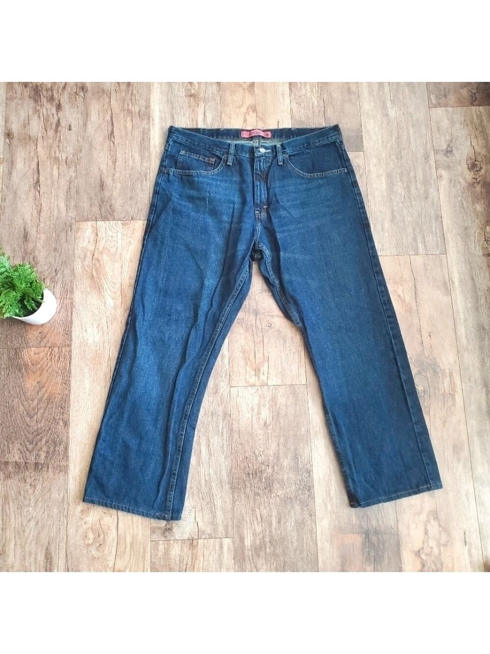 VTG LEE Dungarees Jeans Mens 36X30 SLIM Skater Dark Wash Pants